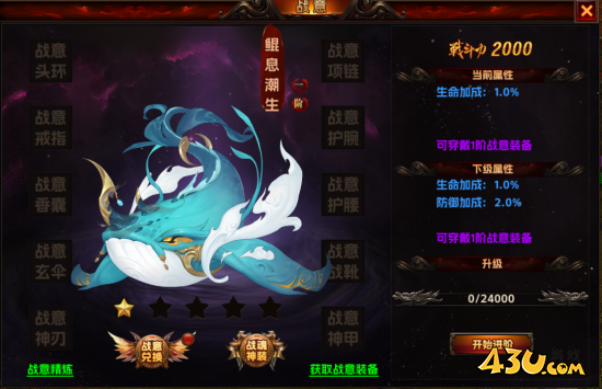 战意系统 43u《海狼》战意系统内容介绍